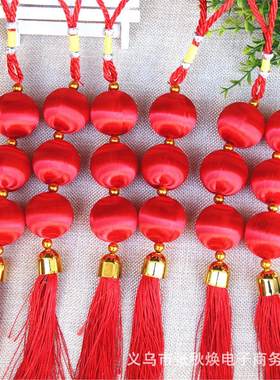 新年丝线小红灯笼串中国结挂件