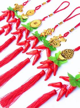 中秋新年喜庆金色发财树福挂件