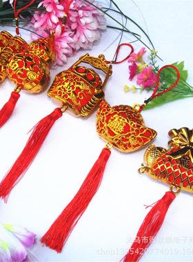 新年喜庆金色福袋元宝中国结挂饰