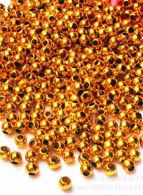 镀金塑料南瓜5mm大孔散珠DIY