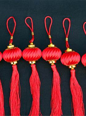 热销红色丝线小灯笼串婚庆盆景