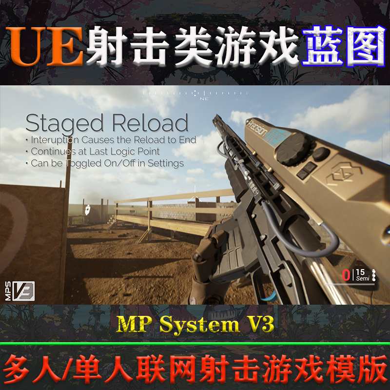 UE5虚幻5蓝图MP System V3 5.0-5.3第一人称多人联网射击游戏模板 - 图2