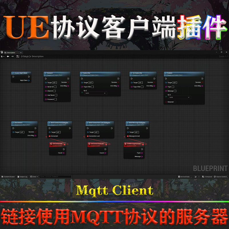 UE5.0.3-5.3.2虚幻插件Mqtt Client V1.2.0 MQTT协议服务器客户端 - 图1