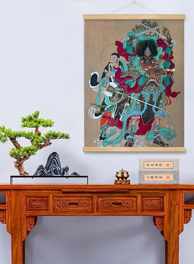 北极四圣天蓬元帅画像卷轴挂画