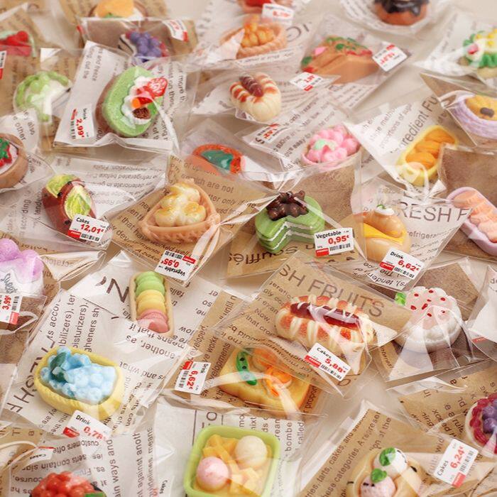 迷你蛋糕甜点面包食玩独立包装微缩仿真儿童过家家玩具食物小模型