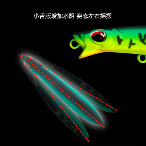 国王路亚翘影3533沉水铅笔饵远投颤沉路亚假饵翘嘴鲈鱼鳡黑鱼假饵-图1
