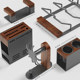 Walnut kitchen storage rack