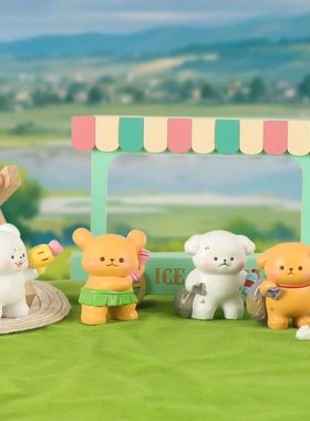 单盒萌粒盲盒对树脂解压摆件盲盒