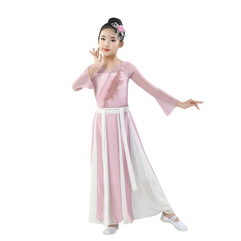儿童古典舞飘逸中国风舞蹈服装汉服 却盼民族服装/舞台装