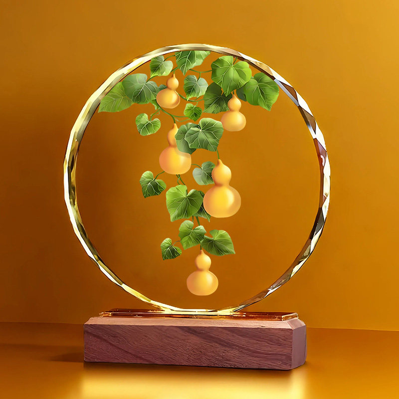 五福临门水晶摆件招财葫芦旺宅家居饰品新房客厅玄关酒柜乔迁礼品,淘宝优惠券,粉丝福利购,淘宝优惠卷