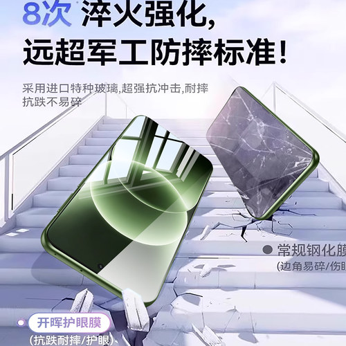 【超越AR德国护眼】开晖适用一加Ace6t钢化膜ace5至尊版手机膜一加15t新款turbo6贴3pro高清13全屏1+12防窥3v - 图3