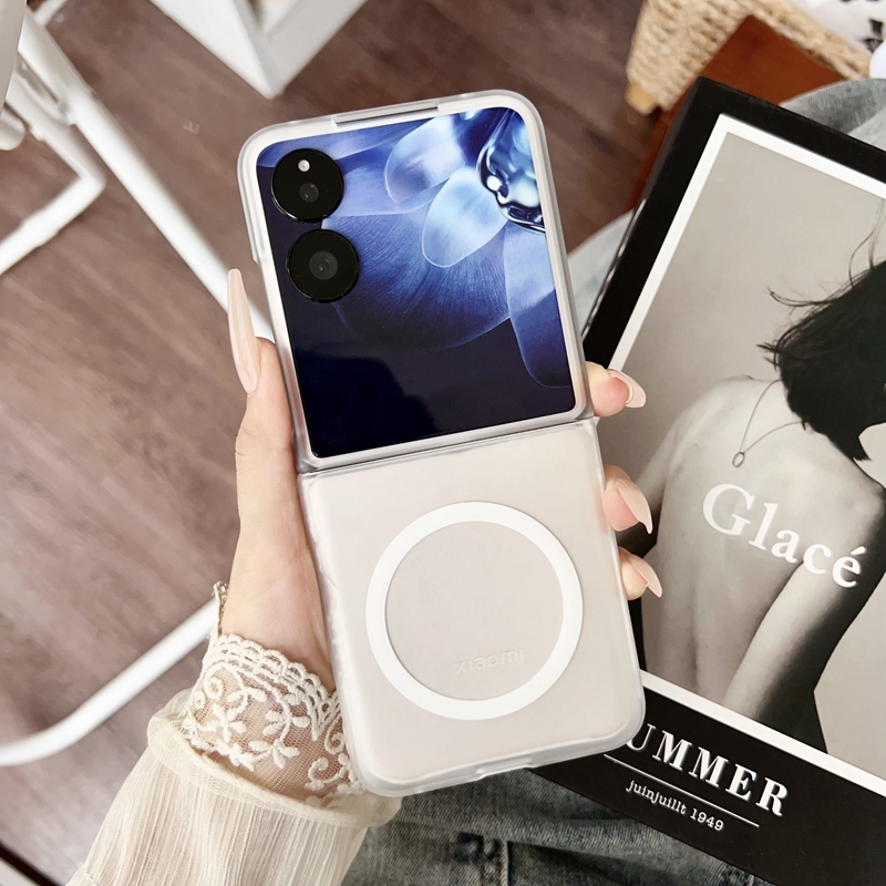 森爽 超薄磨砂Magsafe磁吸适用小米Mix flip2手机壳fold4清新防滑简约男女无线充电吸附创意硬壳高档折叠 - 图1