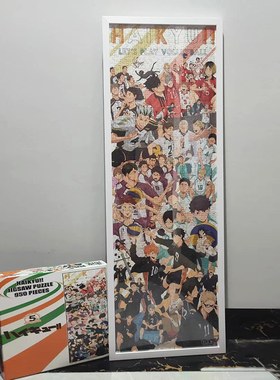 拼图框日本Ensky 排球少年乌野高校排球部950片102*34cm简约相框