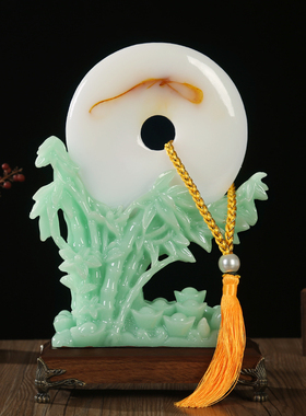 玉石平安扣酒柜装饰品开业礼品