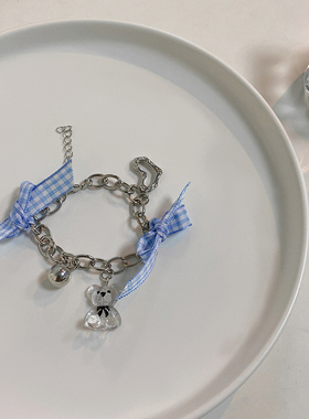 CHUZAI蝴蝶结小熊手链