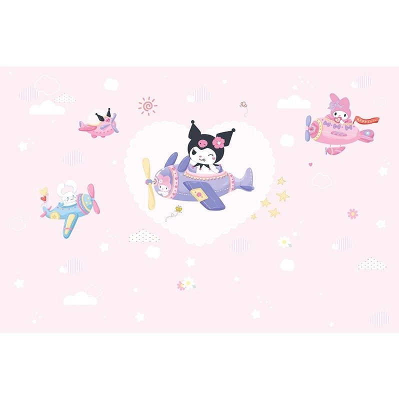 卡通库洛米壁纸立体女孩卧室布儿童房墙纸环保公主房间背景墙壁画,淘宝优惠券,粉丝福利购,淘宝优惠卷