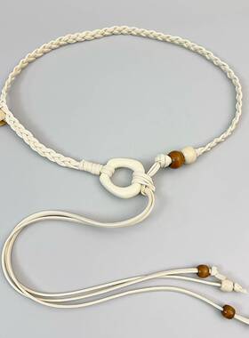 女士复古编织细腰带民族风高级感