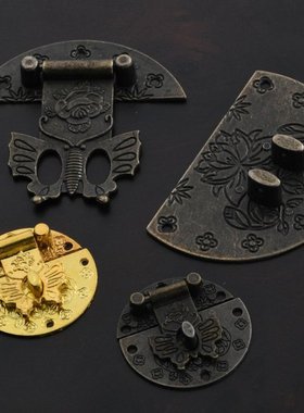 Zinc Alloy Box Hasp Latch Vintage Jewelry Box Decorative Cla