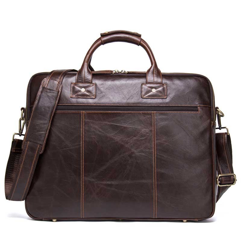 Luxury Brand Men's Briefcase Satchel Bags Genuine leather L-图0