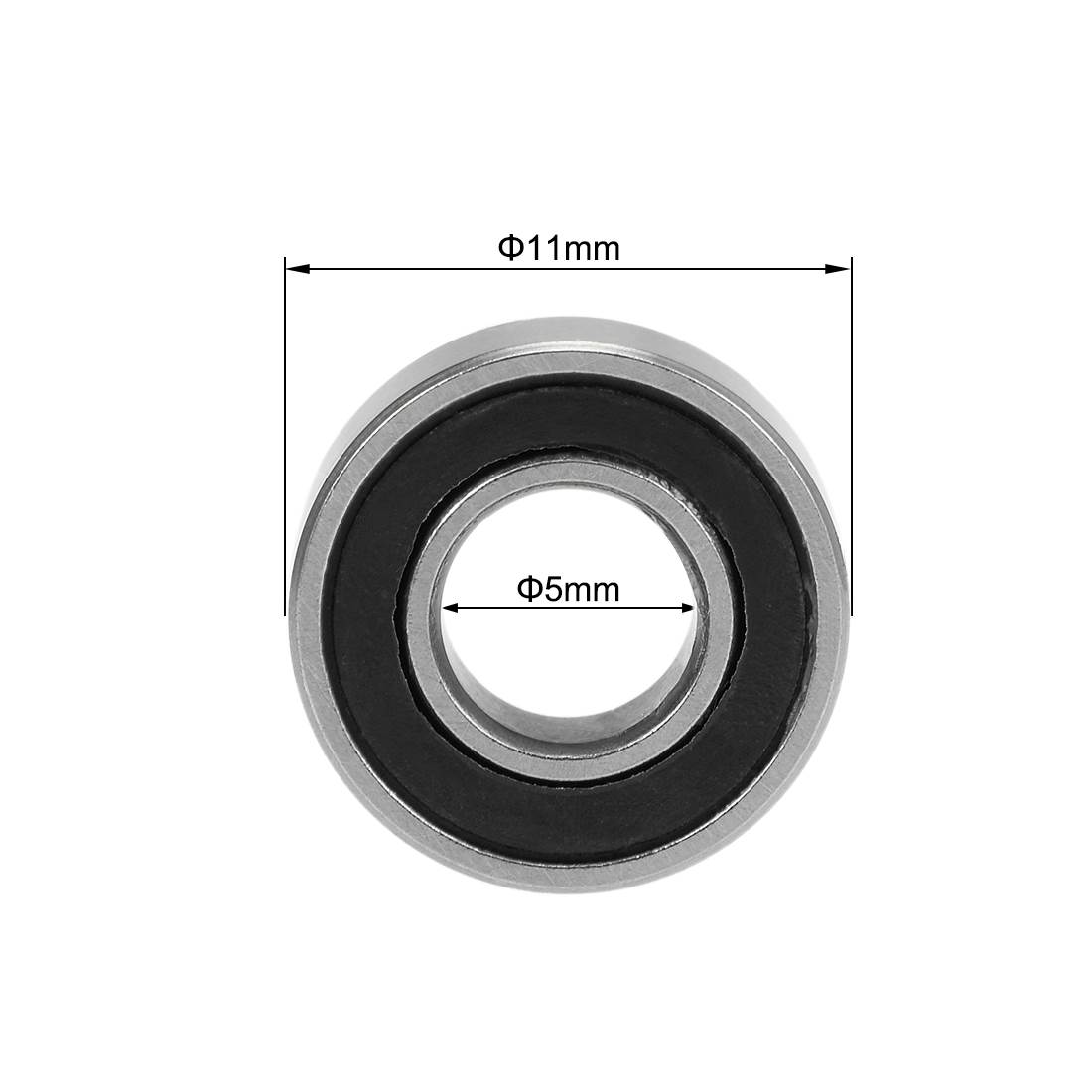 MR115-2RS Ball Bearings Z2 5x11x4mm Double Sealed Chrome Ste - 图2