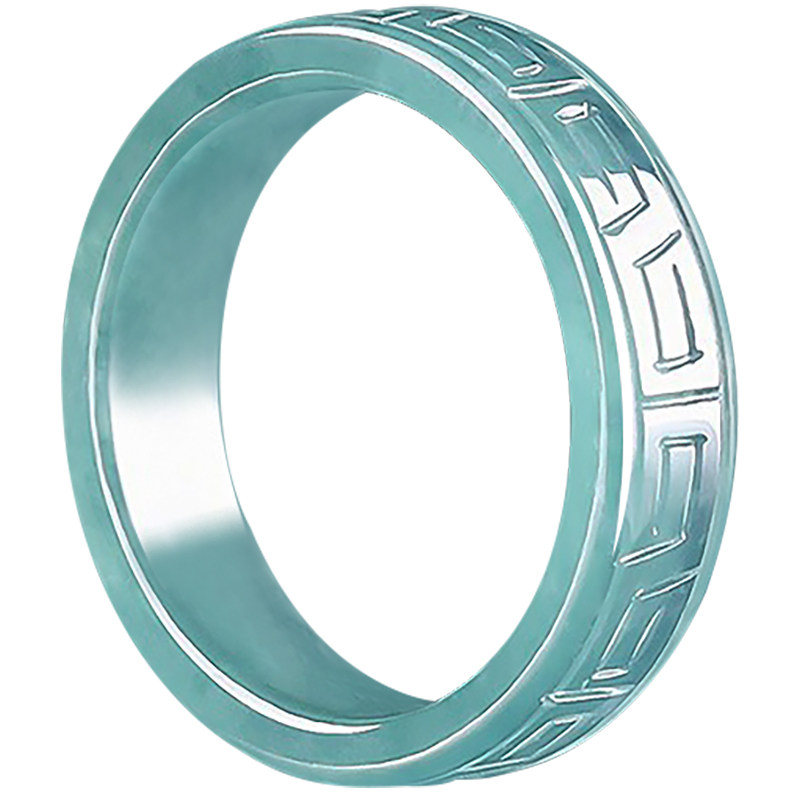 Cuiyingfu S925 silver inlaid with natural grade A jadeite ring