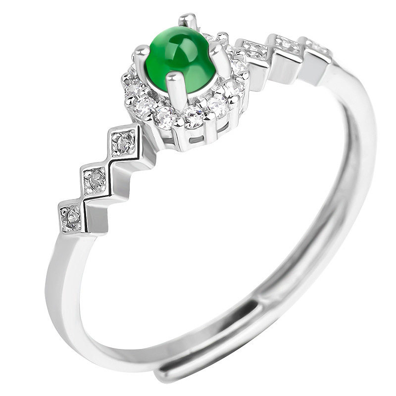 S925 silver inlaid with grade A jadeite
