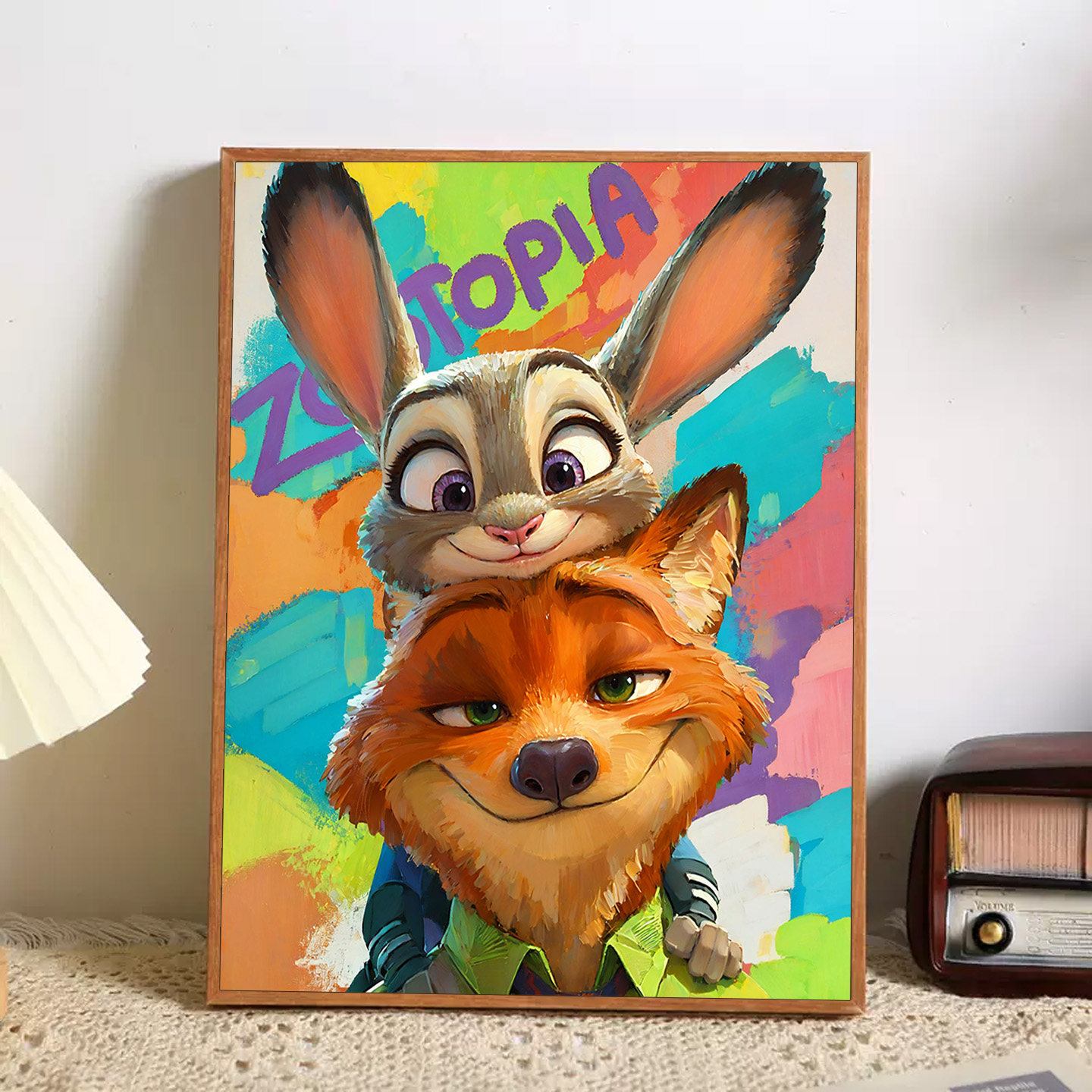 疯狂动物城卡通手绘画画填色diy数字油画丙烯儿童涂色填充装饰画,淘宝优惠券,粉丝福利购,淘宝优惠卷