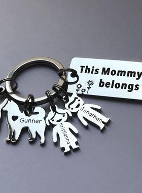 Family Names Keychain This Mommy belongs to Keychain