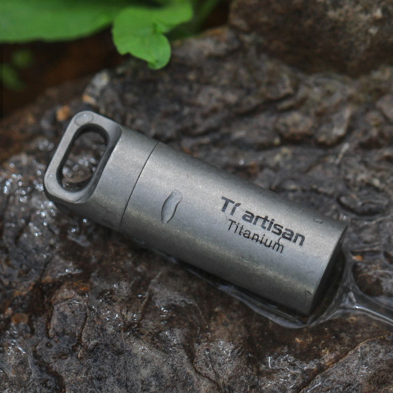 钛工匠纯钛密封仓随身急救药品仓便携野外防水药盒药丸胶囊收纳仓,淘宝优惠券,粉丝福利购,淘宝优惠卷