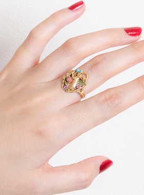 Palnartpoc气质秘密花园戒指