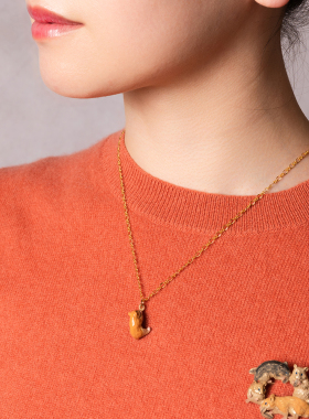 Palnartpoc女可爱日系仓鼠项链