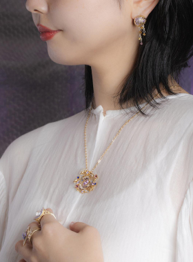 Palnartpoc银河项链金银色