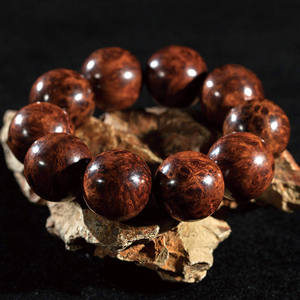 沐恩大果紫檀缅甸花梨手串瘿子瘤疤高密度老料30mmx9颗SL2571