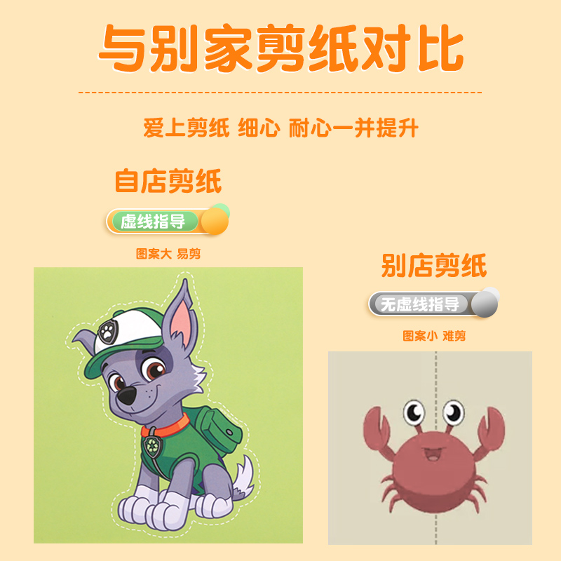 儿童剪纸专注力训练手工DIY折纸宝宝3岁入门简单线稿图案底稿彩纸幼儿园小学生趣味小孩益智玩具动物手工纸 - 图2