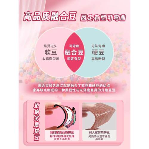 拼豆补充diy材料包mard黄豆豆COCO同款2.6mm小豆立体融合随心淘家 - 图1