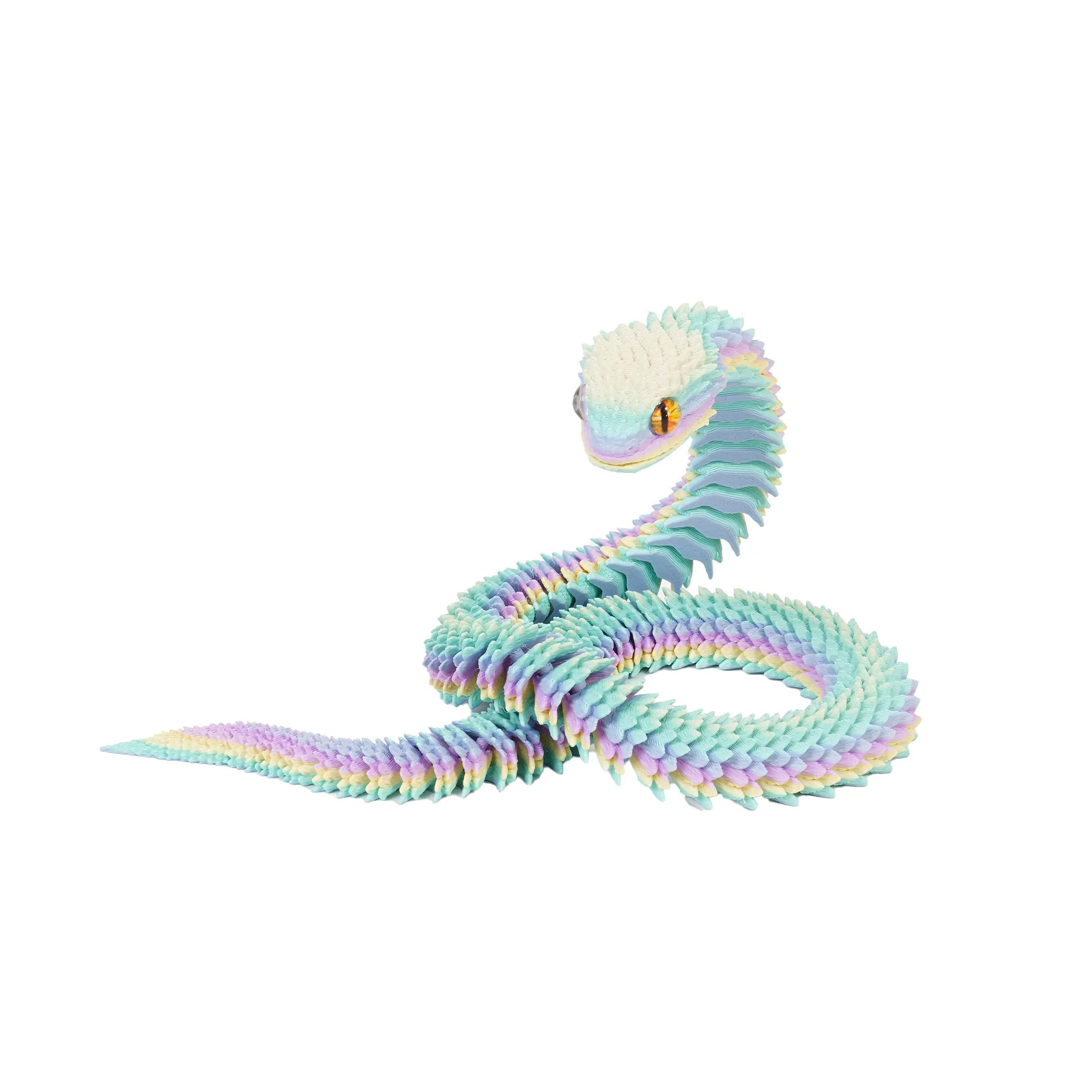 跨境蝰蛇手办摆件3d打印蛇关节可活动动物模型夜光儿童生日礼物 - 图3