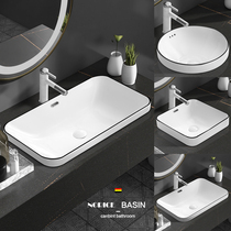 Semi-embedded Taichung basin toilet washbasin Single basin Small size Ceramic Washbasin Home Wash table Blackside