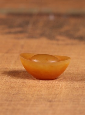 珠子哥元宝新疆和田玉籽料黄沁