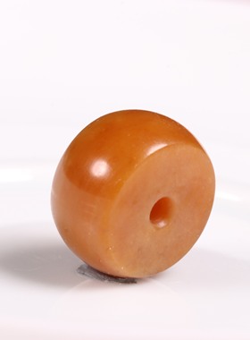 珠子哥老型珠珠子和田玉籽料黄沁