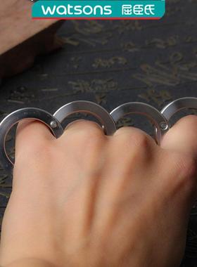 屈臣氏户外不锈钢指虎防身暗器四指拳扣自卫铁拳头手撑子扳指格斗