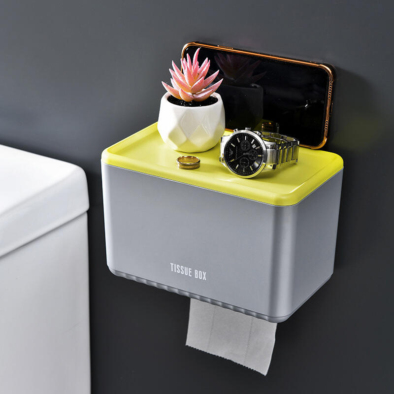 2个装PinTu卫生间纸巾盒免打孔厕所抽纸壁挂家用洗手间卷纸置物架 - 图1
