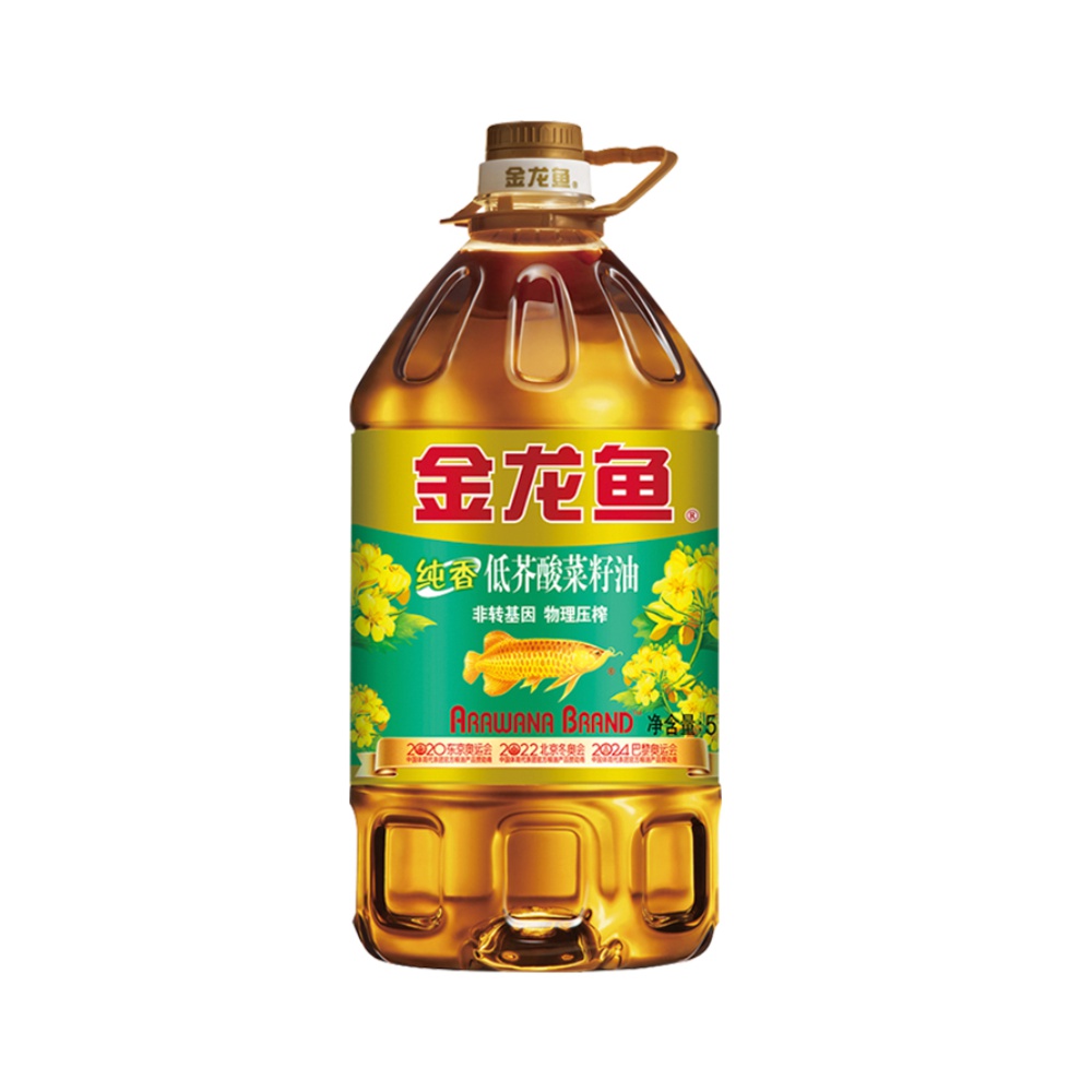 金龙鱼菜籽油纯香低芥酸菜籽油5L/桶食用油非转基因物理压榨菜油-图3