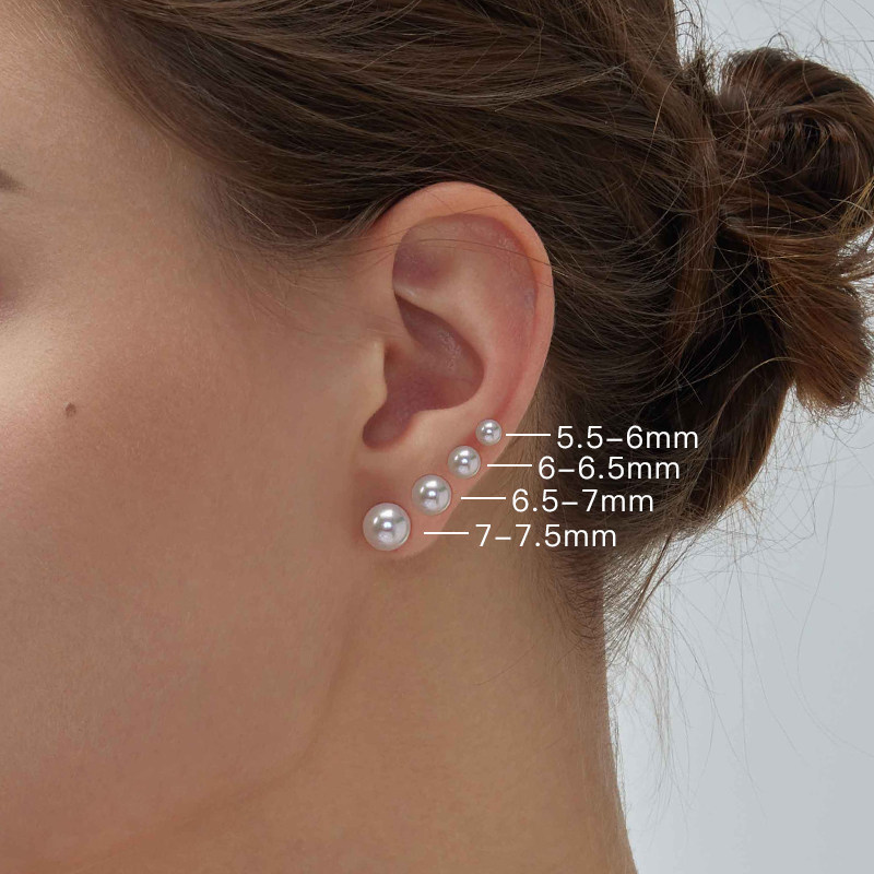 BEAUFINA百分娜Akoya海水珍珠耳钉18K金高级优雅随性小灯泡耳饰,淘宝优惠券,粉丝福利购,淘宝优惠卷