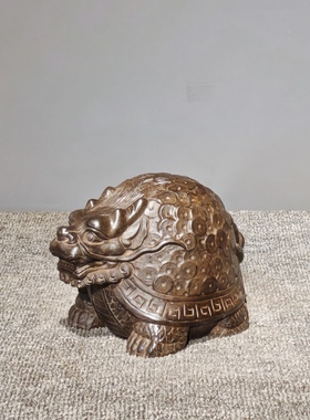 青石新款雕刻吸水兽流水摆件龙生九子貔貅麒麟瑞兽庭院摆件金钱龟