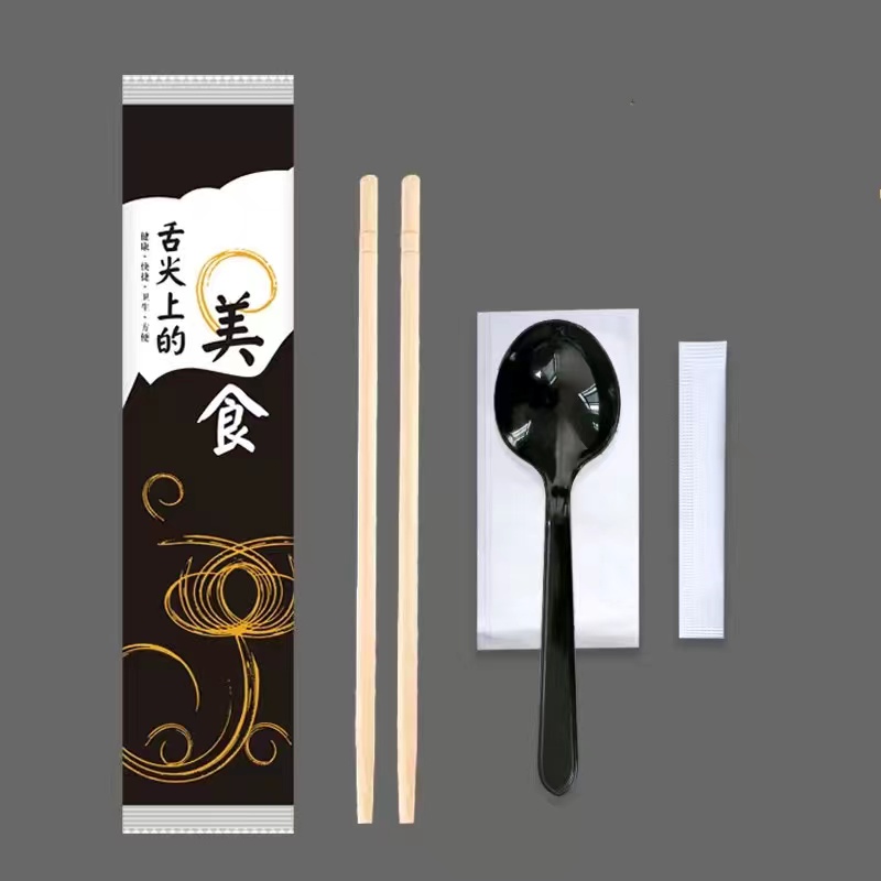 一次性餐具包筷子勺子牙签纸巾四件套食品级外卖餐具整箱中国风 - 图0