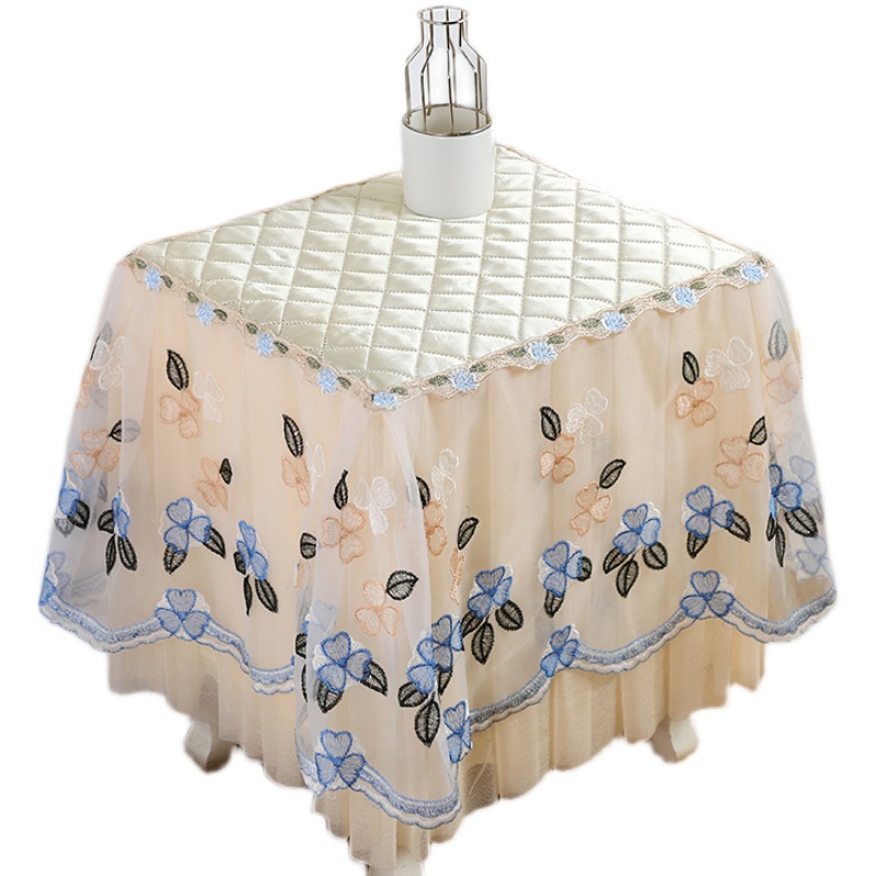 床头柜盖巾套蕾丝家用卧室通用布艺绣花小方桌中式四面下垂可定制,淘宝优惠券,粉丝福利购,淘宝优惠卷