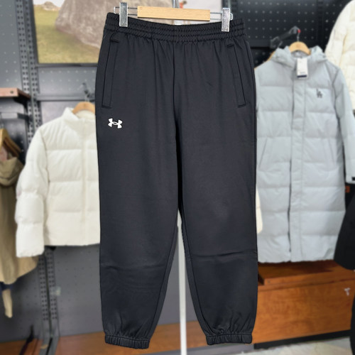 安德玛UA男子加绒长裤针织卫裤休闲健身训练束脚运动裤24600705 - 图0