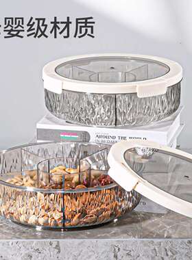 家用PET仿玻璃水果盘圆形干果盘