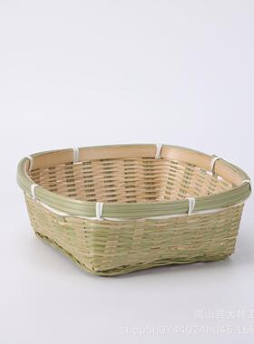 竹编储物篮家用竹制品长方形收纳