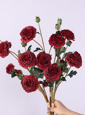假花仿真花摆件客厅露莲绢花